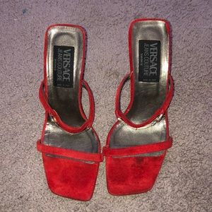 Vintage Versace Stacked heel sandals